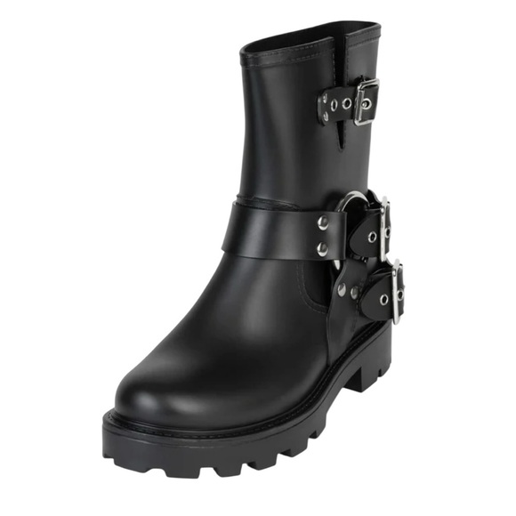NWT Jeffrey Campbell Black wellie Boots - Picture 5 of 8